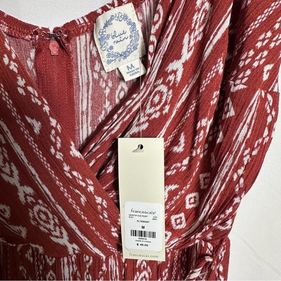 Francesca’s Blue Rain Women’s Dress Boho-Chic Medium NWT - Picture 4 of 12
